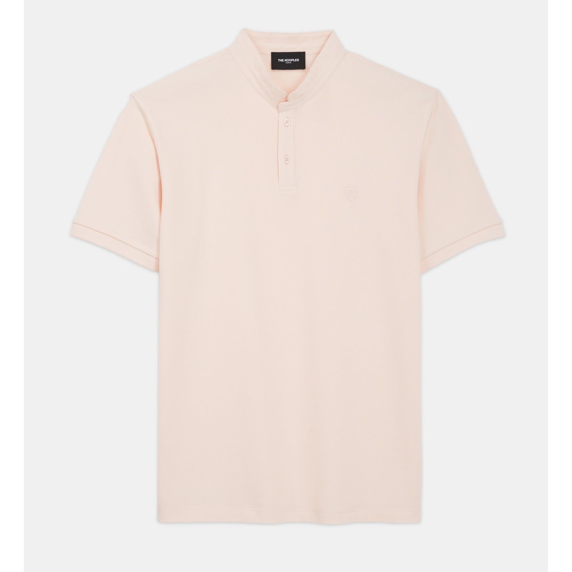 Polo With Officer Collar And Embroidery | Men | Pink