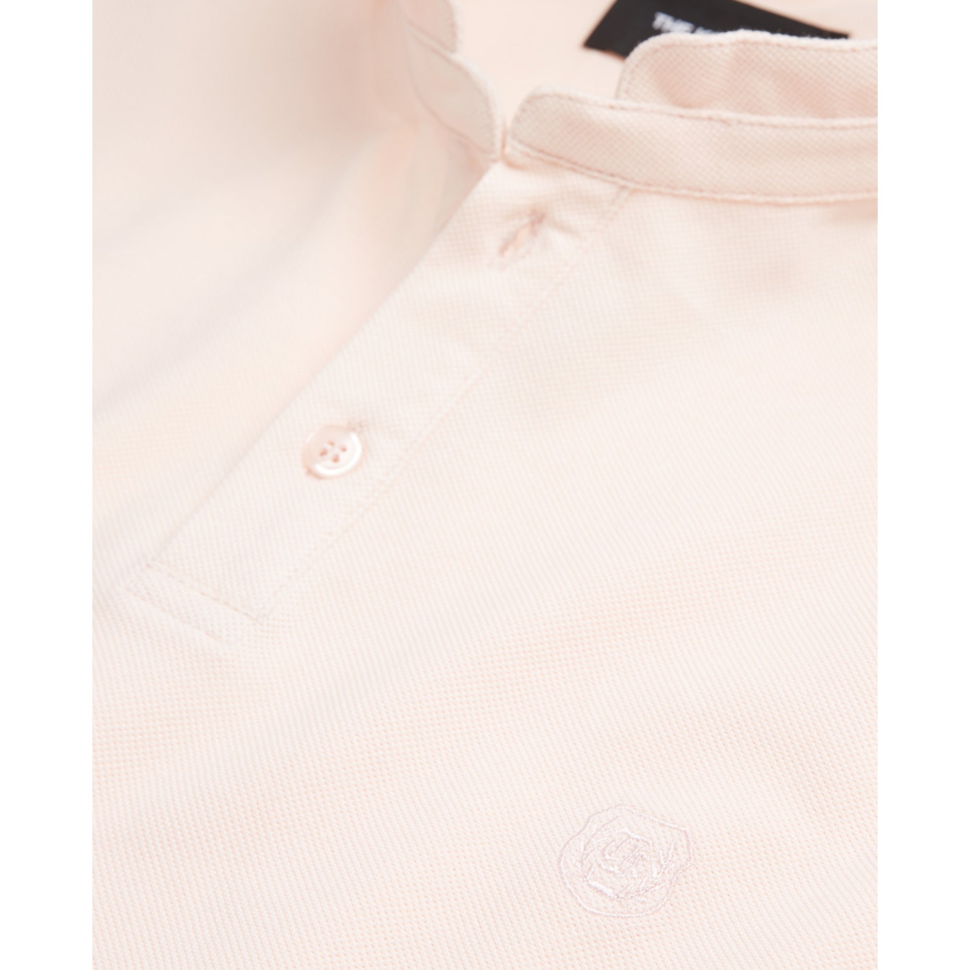 Polo With Officer Collar And Embroidery | Men | Pink