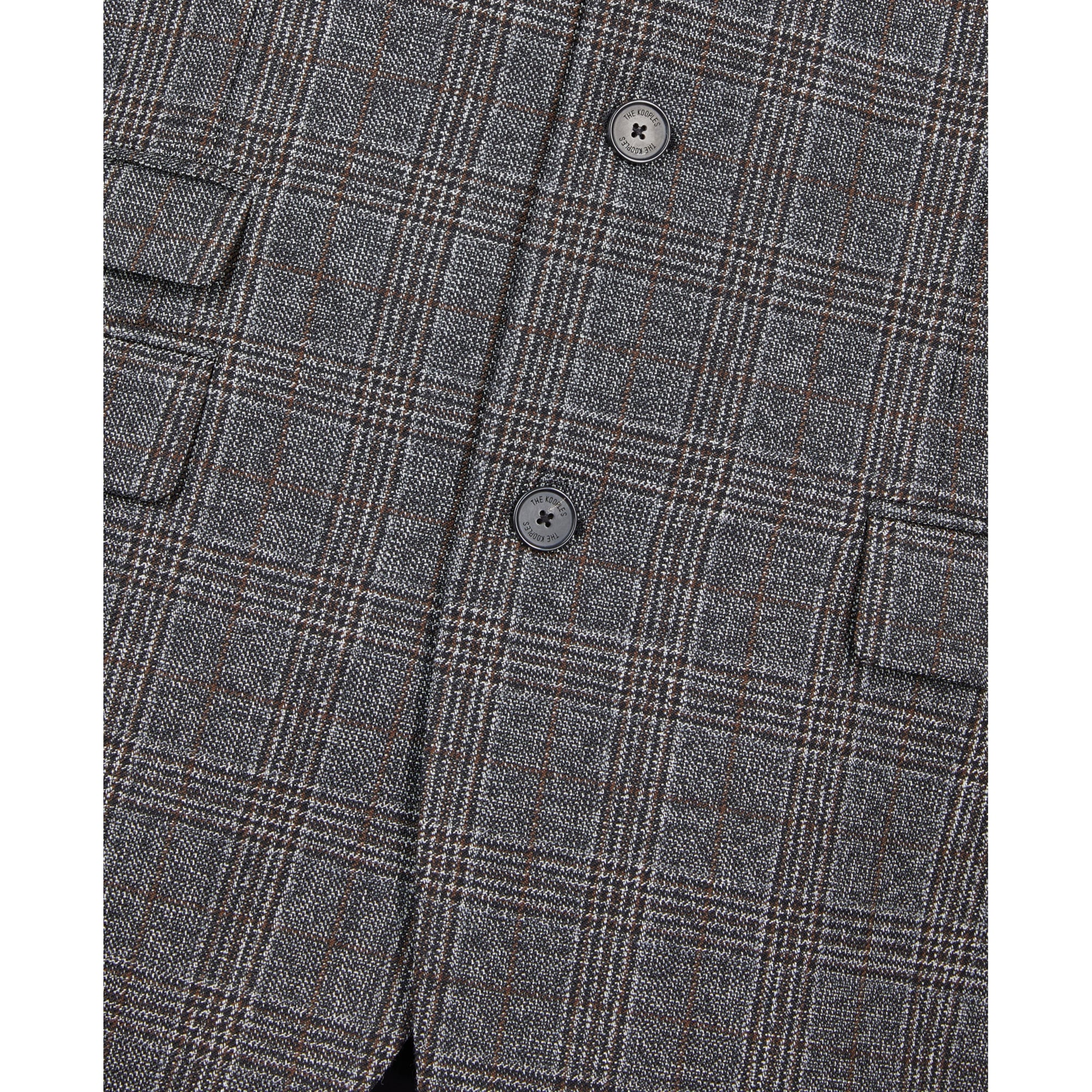 Prince Of Wales Wool Blazer | Men | Brown x Black