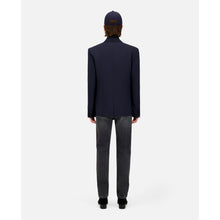 Prince Of Wales Wool Suit Jacket | Men | Navy Blue