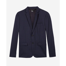 Prince Of Wales Wool Suit Jacket | Men | Navy Blue