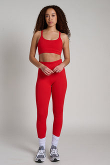 Fabletics | Boost Powerhold High-Waisted Legging | Heated Red