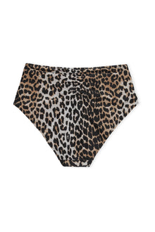 Print High Rise Bikini Briefs | Leopard (V2)