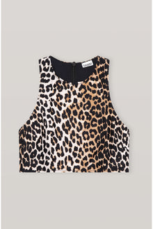 Print Racerback Bikini Top | Leopard