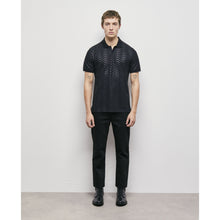 Printed Polo Shirt | Men | Black