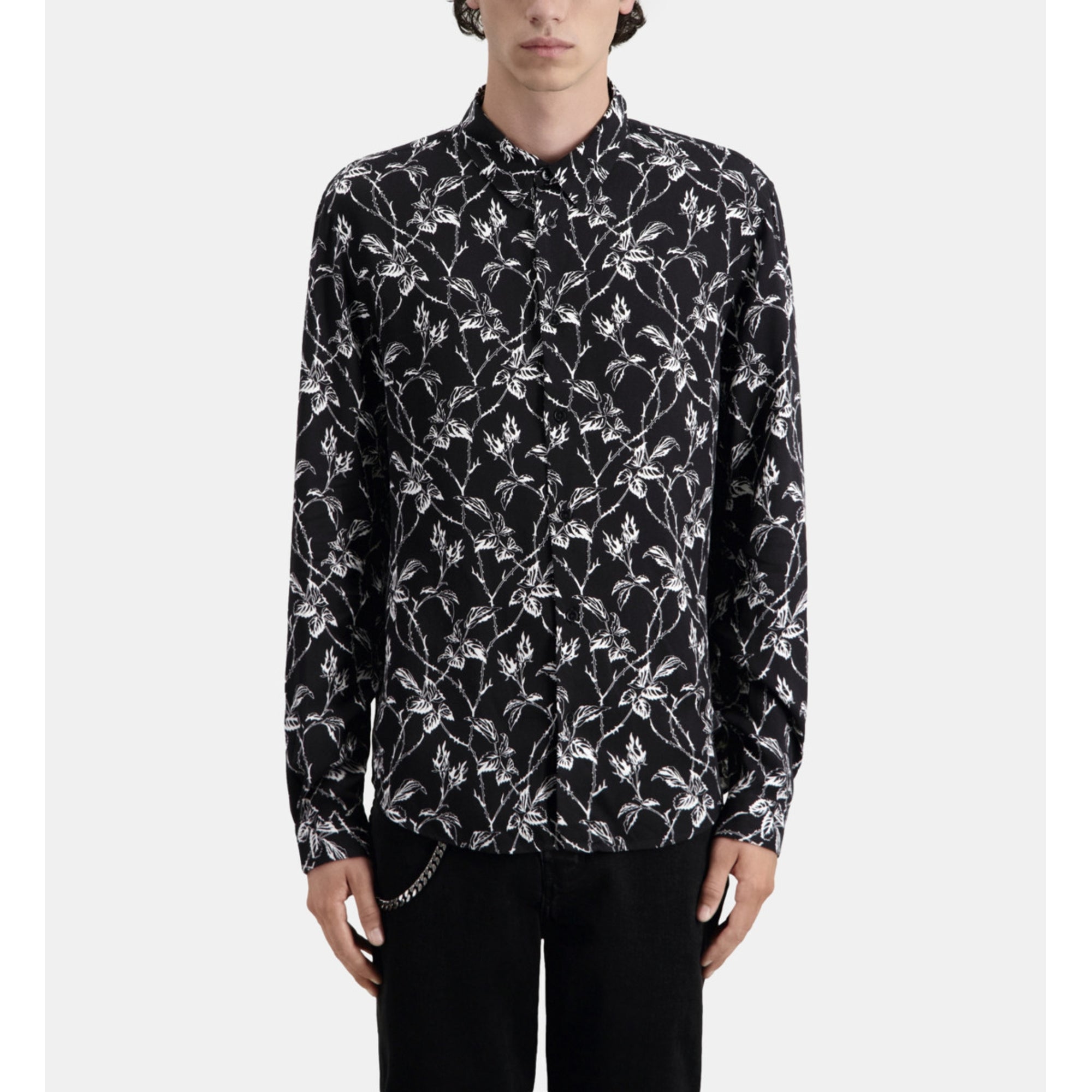 Printed Shirt | Men | Black x White