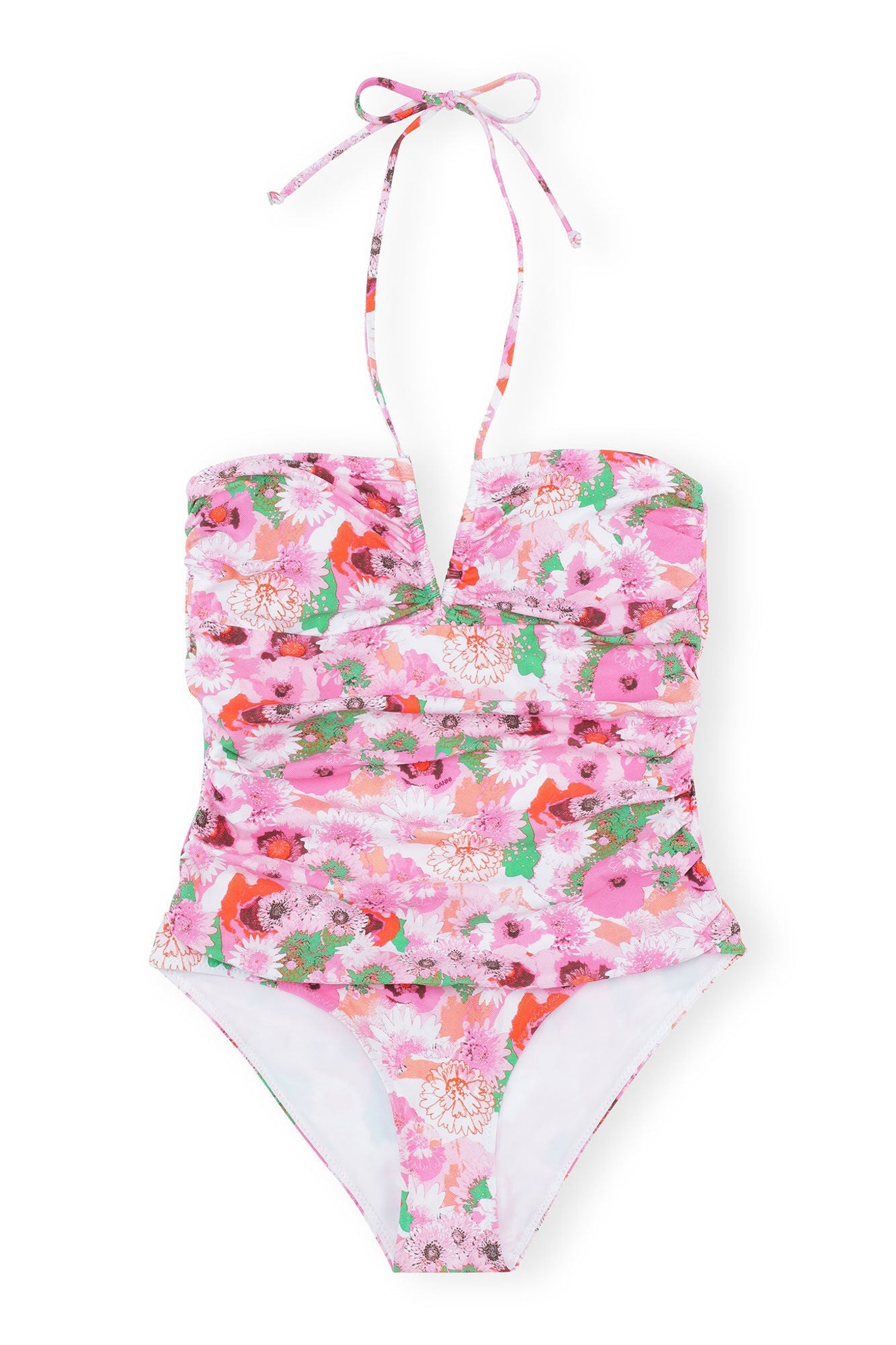Printed V string Swimsuit | Sugar Plum