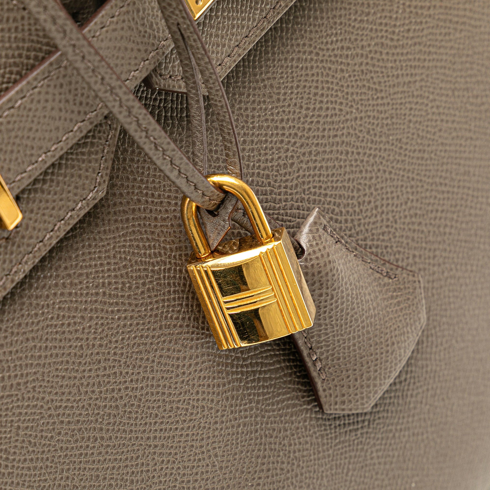 Hermes | Pre-Owned Epsom Birkin Retourne 30 | Brown/Taupe