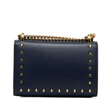 Gucci Pre-Owned Small Pearl Studded Padlock Crossbody | Women | Blue x Dark Blue