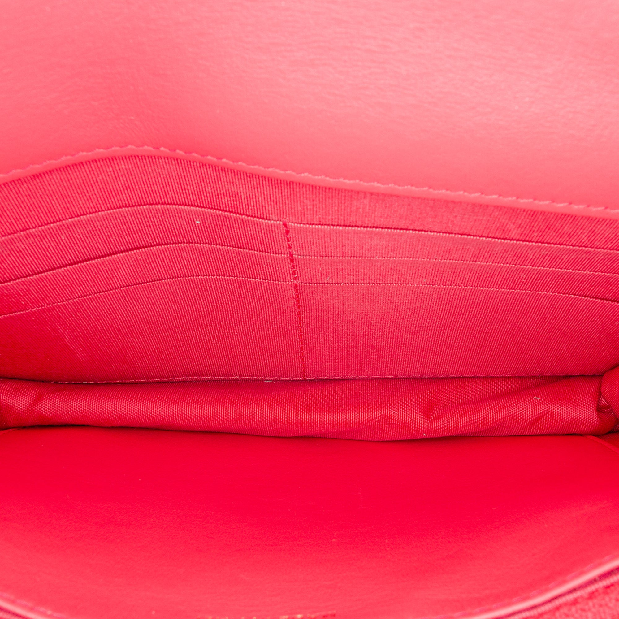 Chanel | Pre-Owned Tweed 19 Wallet On Chain | Pink/Dark Pink