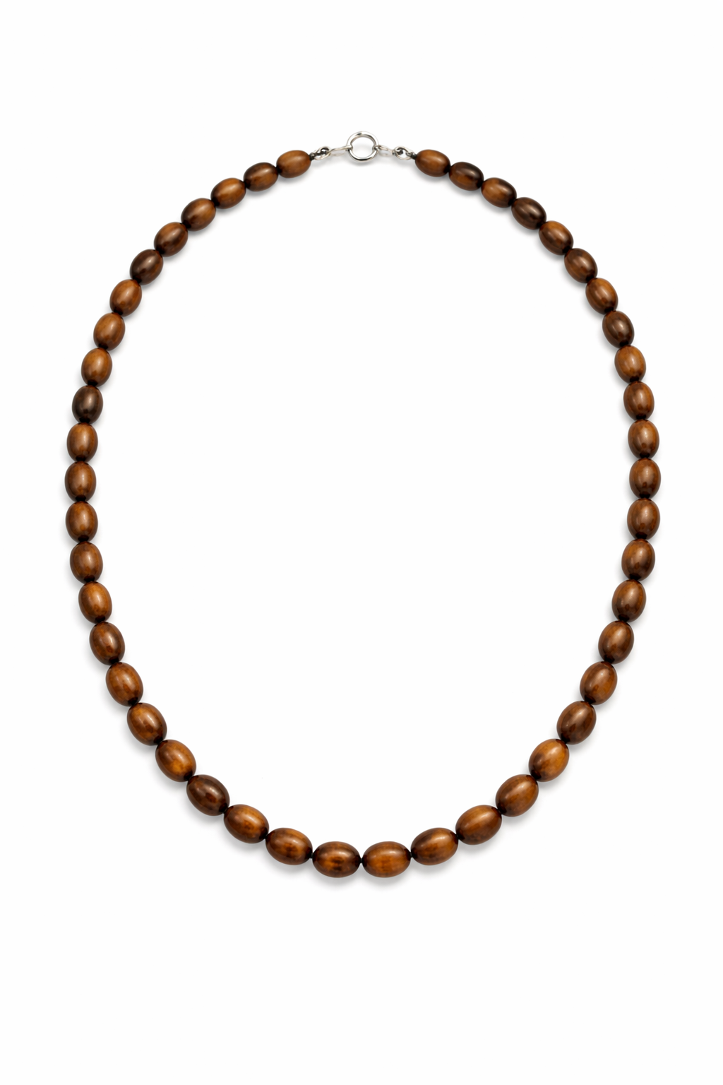 Womens | 7-8mm Round Chocolate Freshwater Pearl | AAA Quality Strand Necklace | Sterling Silver