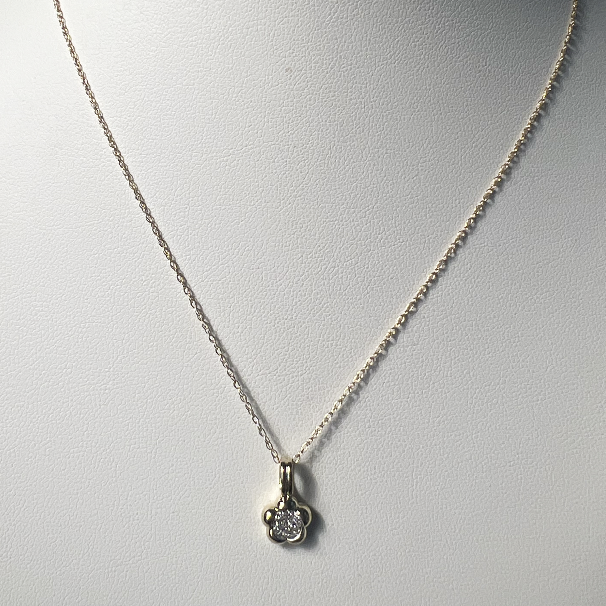 Crosby Pave Necklace | 10K Yellow Gold | 0.057 CTW White Diamond
