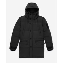 Quilted Cotton Parka W/Leather Detail | Men | Black