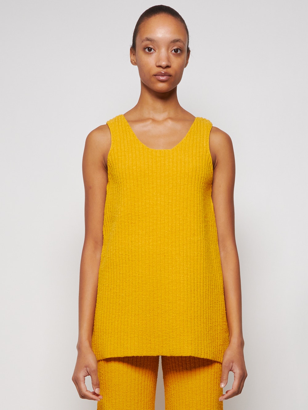 Women | Proenza Schouler | Melange Boucle Knit Tank | Yellow
