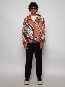 Men | Berluti | Tall Neckline Sweatshirt | Clay Orange & Purple