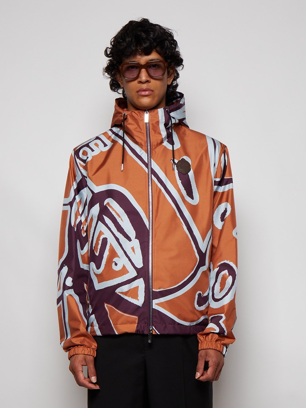 Men | Berluti | Tall Neckline Sweatshirt | Clay Orange & Purple