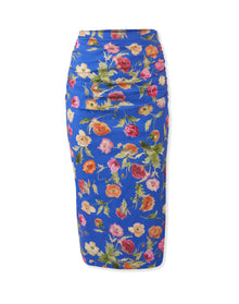 Ruched Midi Skirt | Bluebell Multi