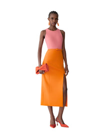 Sleeveless Crewneck Midi Dress With Belt | Tiger Lily Mult