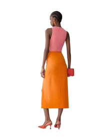 Sleeveless Crewneck Midi Dress With Belt | Tiger Lily Mult