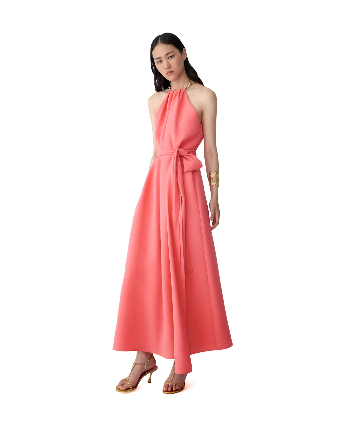 Halter Neck Midi Dress | Sunset