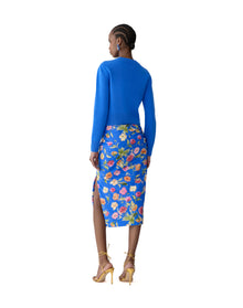 Ruched Midi Skirt | Bluebell Multi