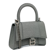 Balenciaga | Pre-Owned Mini Glitter Hourglass Satchel | Gray