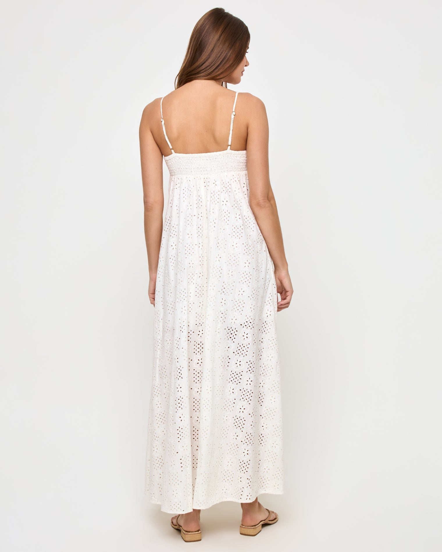 Raveena Dress | Eyelet Cream