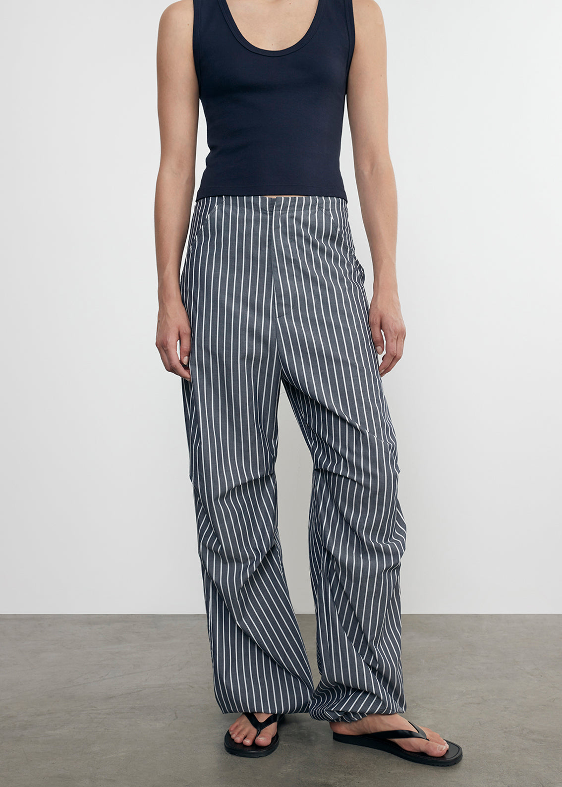 Poplin Flight Pant | Navy/White