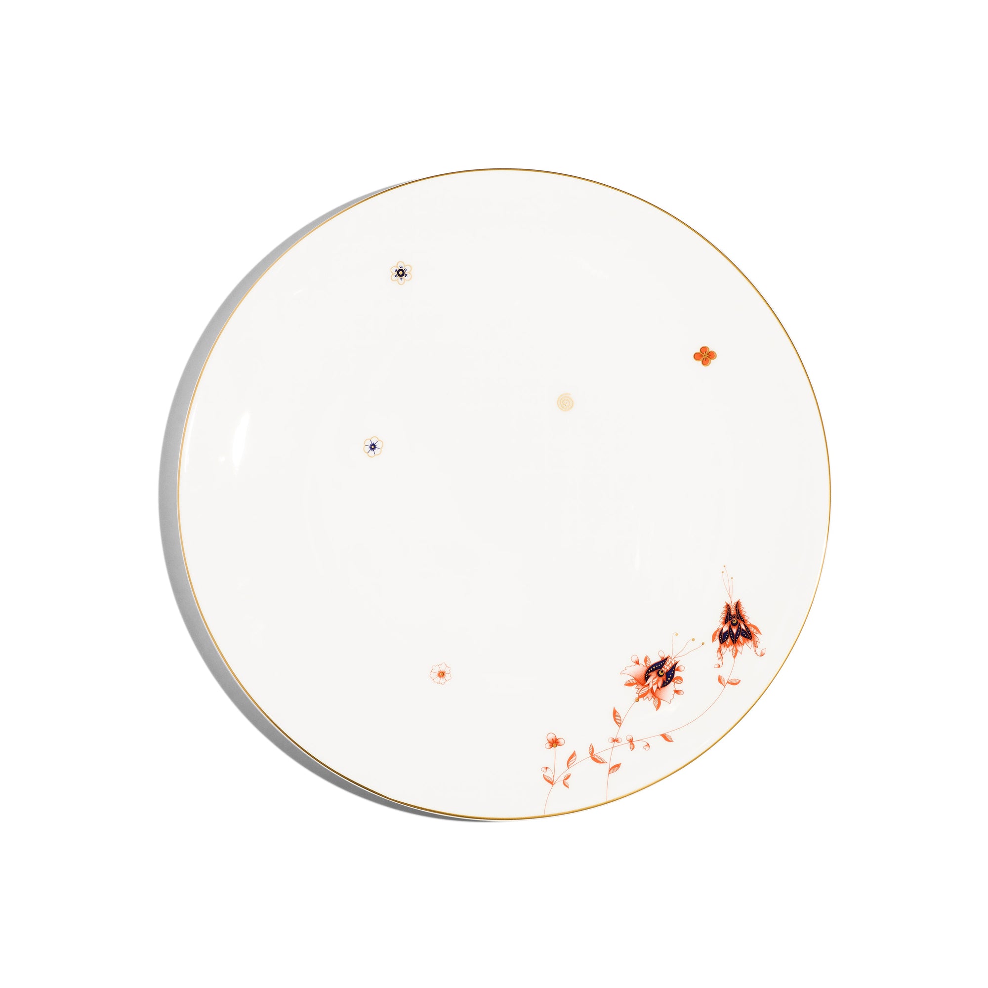 Coupe Side Plate (Set of 2) | Bone China | White | Dragon Flower | The V&A Series