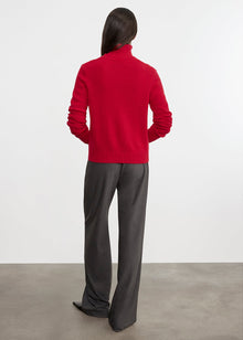 Cashmere Easy L/S Crew | Classic Red