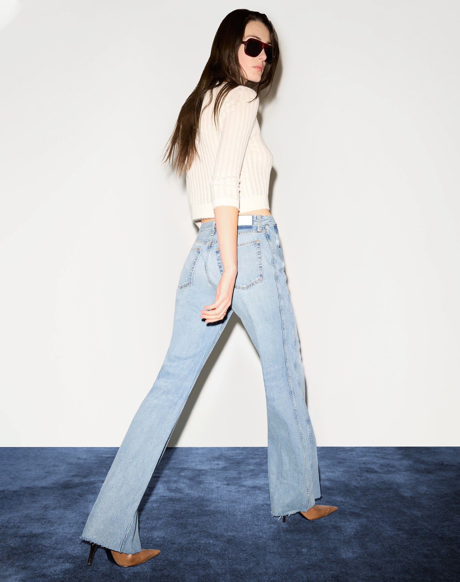 Womens | The Veil Pointelle Cardigan | Ivory
