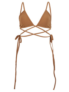 Women | Christopher Esber | Looped Tie Bikini Top | Suede