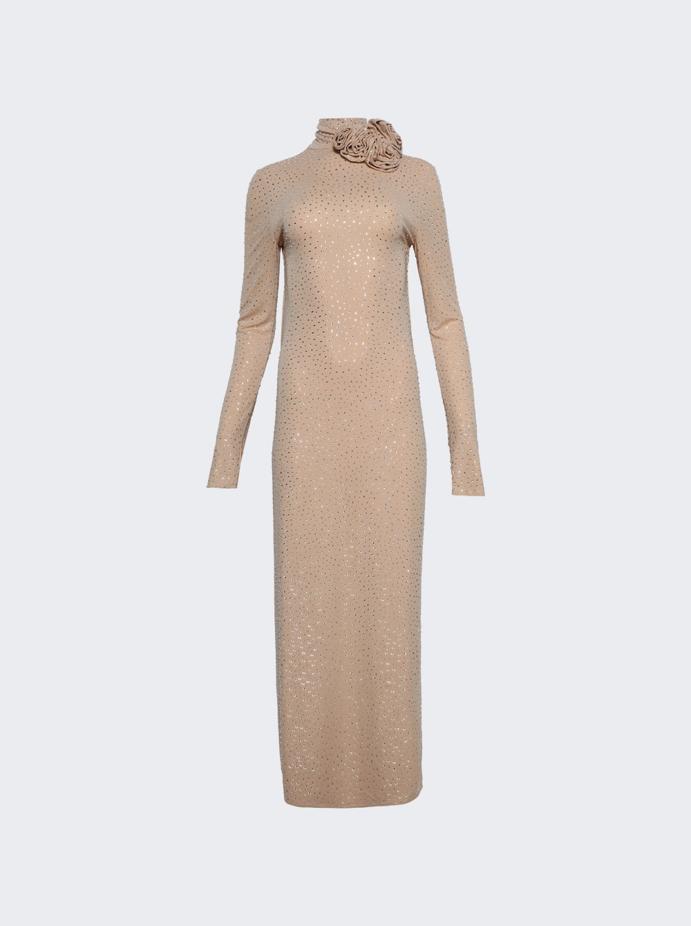 Women | Magda Butrym | Crystal Embellished Open-back Gown | Beige