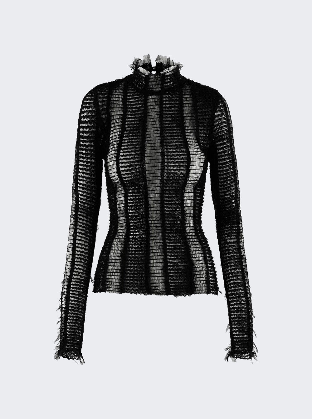 Women | Roberta Einer | Angel Long Sleeve Sheer Top | Black