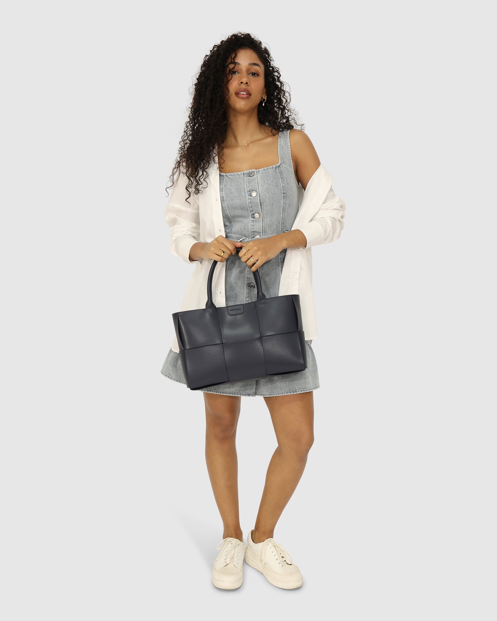 Women | Reunite Denim Mini Dress | Stonewash
