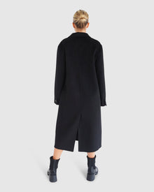 Right There Side Tie Coat | Women | Black