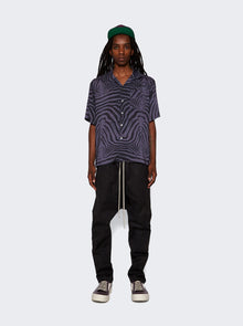 Rhude | Short Sleeve Zebra Shirt | Charcoal