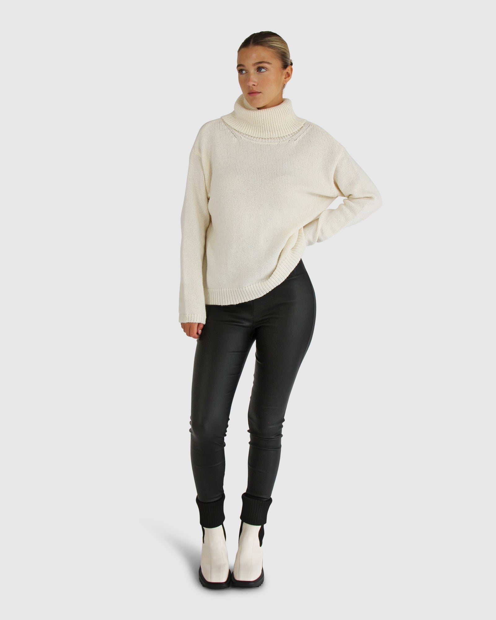 Women | Right Here Waiting Open Back Knit | Cream
