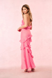 Rialto Heart Ruffle Maxi Dress | Carnation Hearts