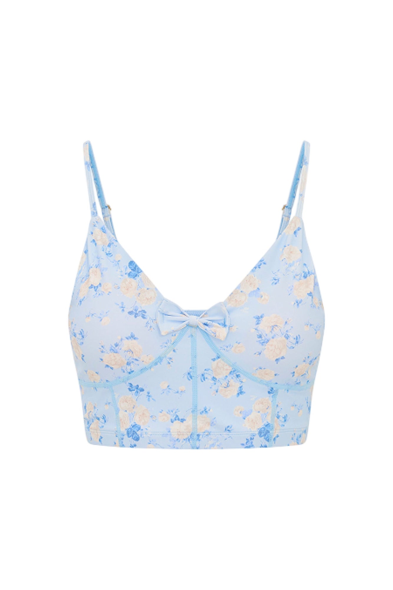 Ridgeson Floral Active Bra | Whisper Blue