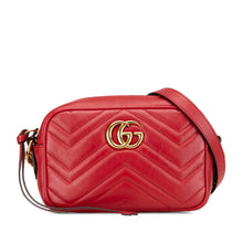 Gucci | Pre-Owned Mini GG Marmont Matelasse Leather Crossbody | Red