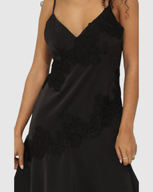 Women | Real Love Slip Dress | Black