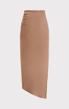 Ruched Jersey Midi Skirt | Toffee