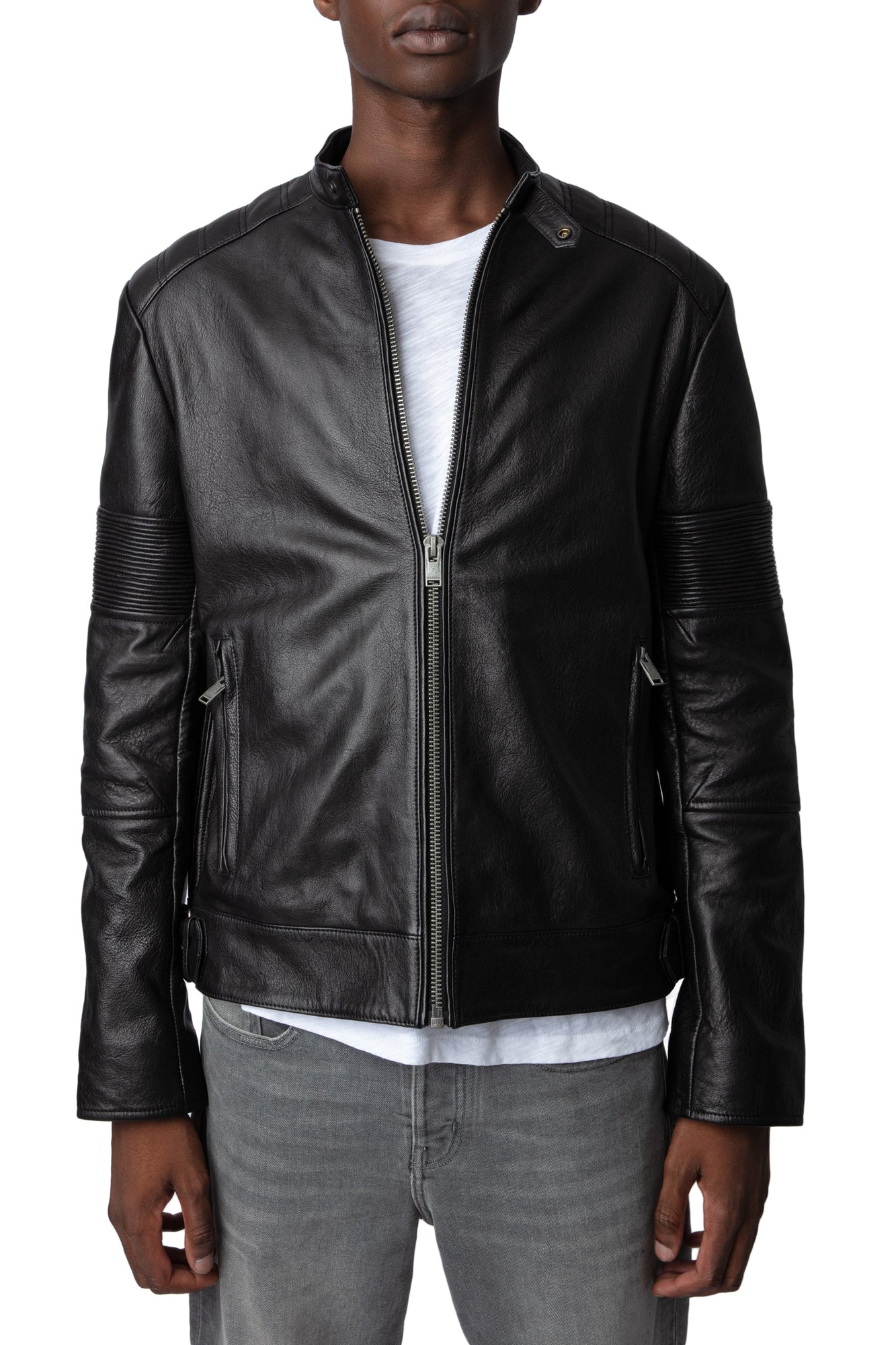 Lean Biker Leather  | Anthracite