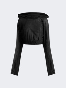 Women | Rick Owens | Cropped Hooded Tunic Tee | Black
