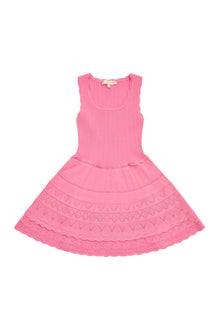 Girls Ronellia Knit Mini Dress | Sunset Pink