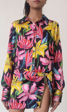 Womens | Chris Polyester Shirt | Black Multi