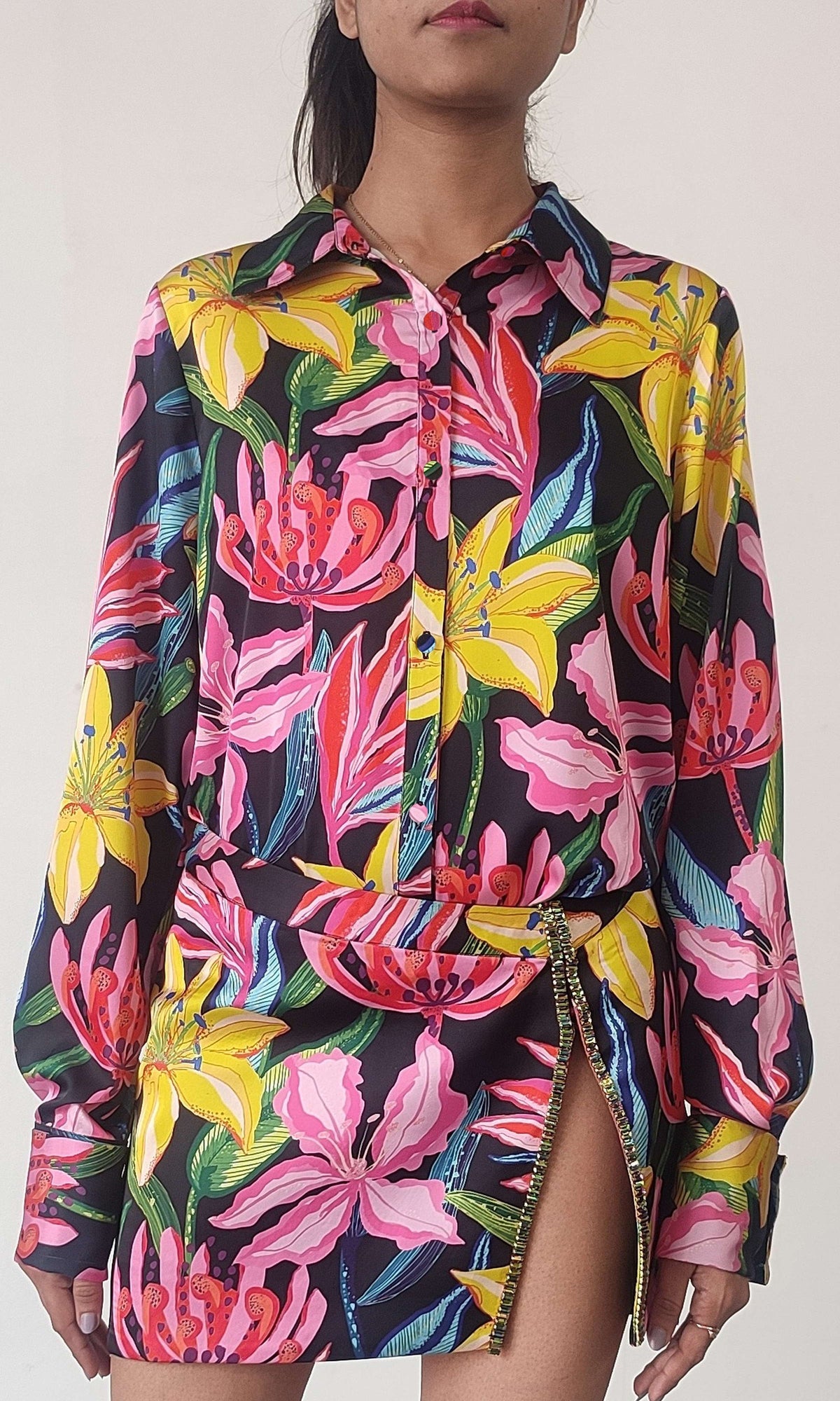 Womens | Chris Polyester Shirt | Black Multi