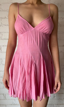 Womens | Inv Viscose Cotton Georgtte Short Dress | Pink