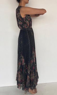 Womens | Inv Viscose Chiffon Long Dress | Black Multi